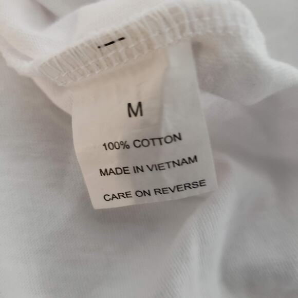 Rare Xzavier Men's SIZE M White Solid Cotton Tee Shirt Short Sleeve Round Hem - Picture 6 of 8